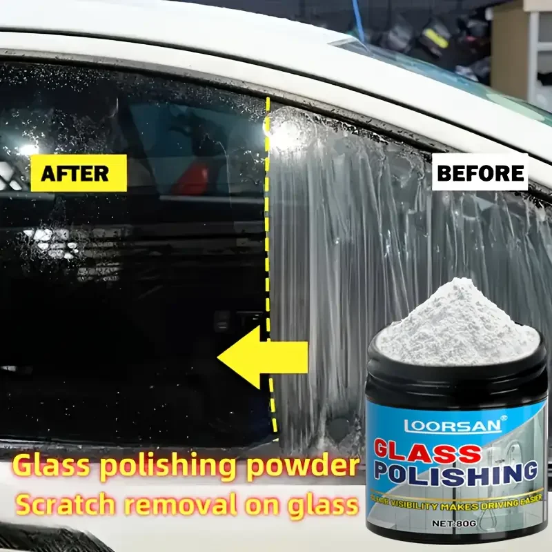 Glass Polishing Powder, Specially Designed to Repair Scratches, Enhance Clarity, Is Ideal for Vehicle Windows, Household Glass