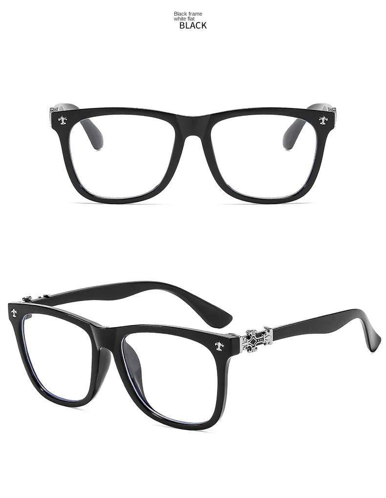 Fashion Glasses Frame Women Anti Blue Light Men Business Large Square Eyeglasses Vintage Prescription Eyewear