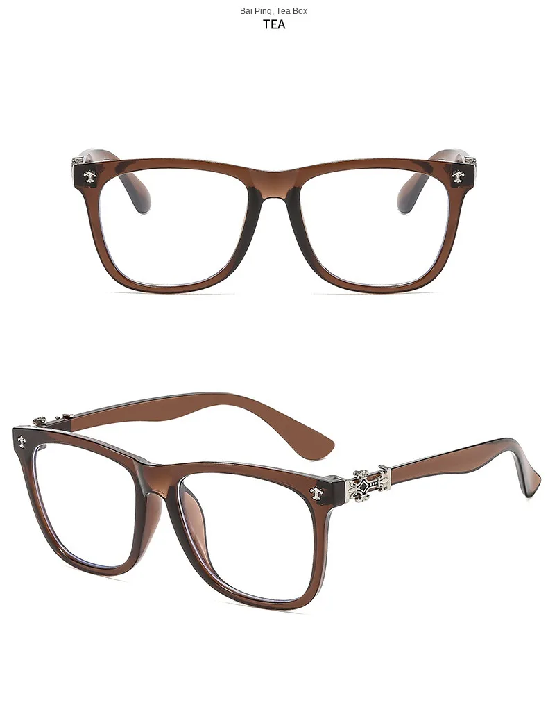 Fashion Glasses Frame Women Anti Blue Light Men Business Large Square Eyeglasses Vintage Prescription Eyewear