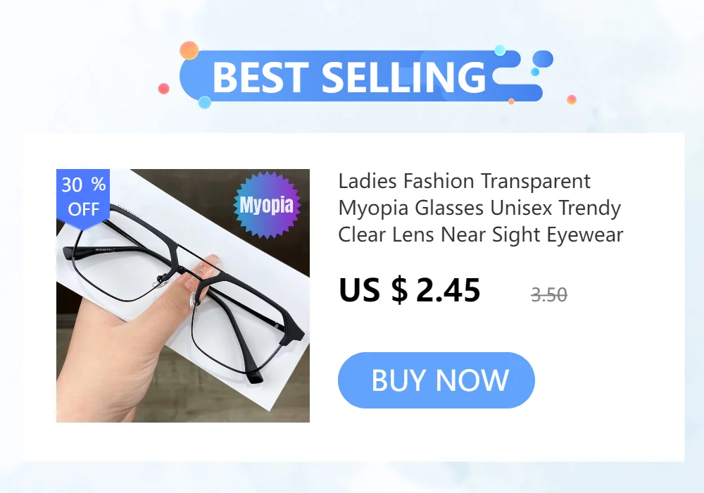 Unisex Blue Light Blocking Sports Glasses Fashion TR90 Frame Near Sight Myopia Eyewear Transparent Eyeglasses for Men Women