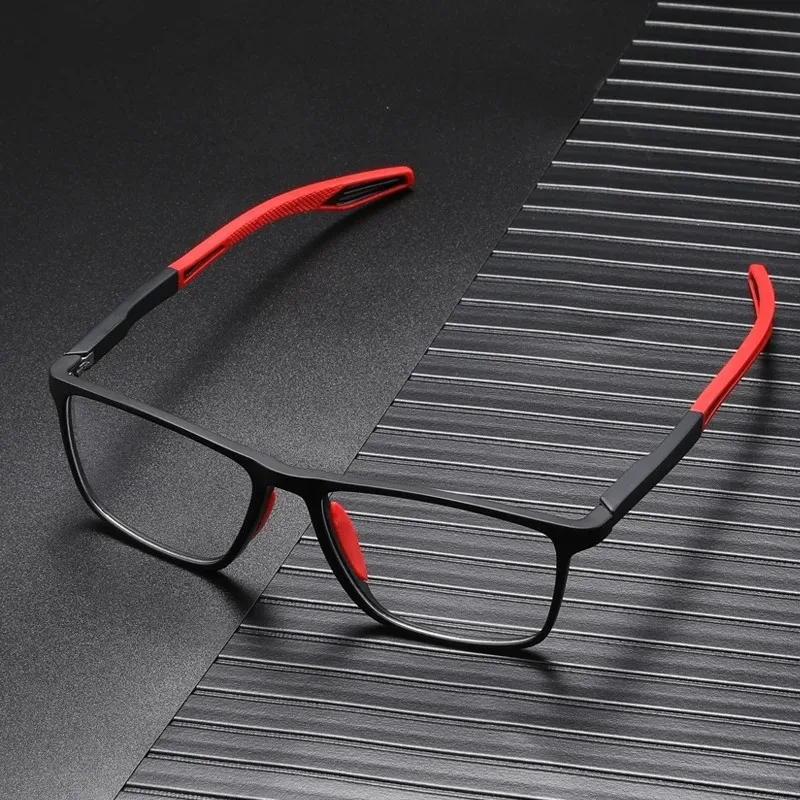 Unisex Blue Light Blocking Sports Glasses Fashion TR90 Frame Near Sight Myopia Eyewear Transparent Eyeglasses for Men Women