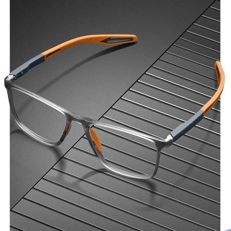 Unisex Blue Light Blocking Sports Glasses Fashion TR90 Frame Near Sight Myopia Eyewear Transparent Eyeglasses for Men Women