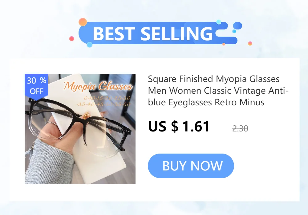 Unisex Blue Light Blocking Sports Glasses Fashion TR90 Frame Near Sight Myopia Eyewear Transparent Eyeglasses for Men Women