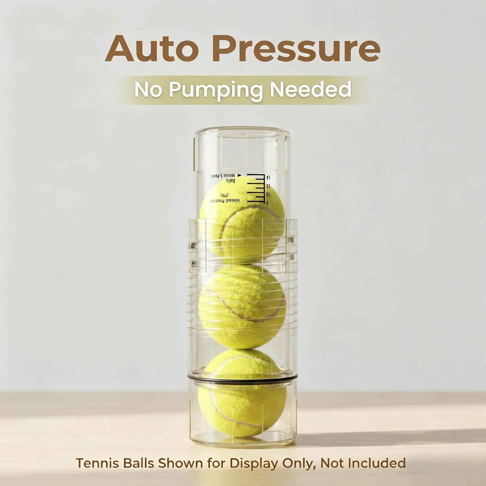New Transparent Tennis Pressure Maintenance Can ABS Material 3 Balls Storage Portable Tennis Ball Pressure Keeping Container