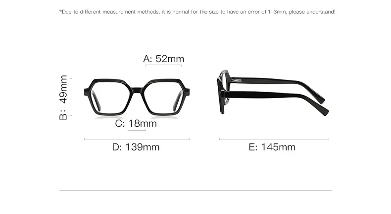 CLLOIO Ladies Trend Street Style Glasses Polygonal Gradual Change Frames Blue Light Filter Reading Glasses Customizable Myopia