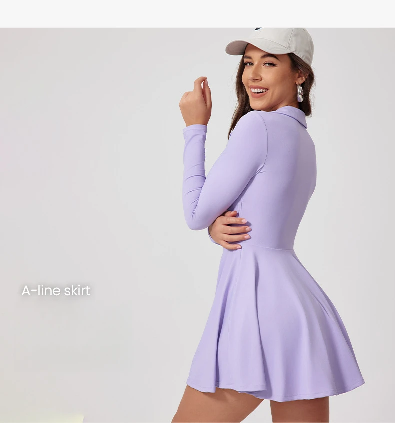 FUBEIKE Tennis Clothes Dress To Use With Tennis Skirt Woman Dresses Luxury Women 2024 Women's Golf Wear Exercise Yoga Clothing