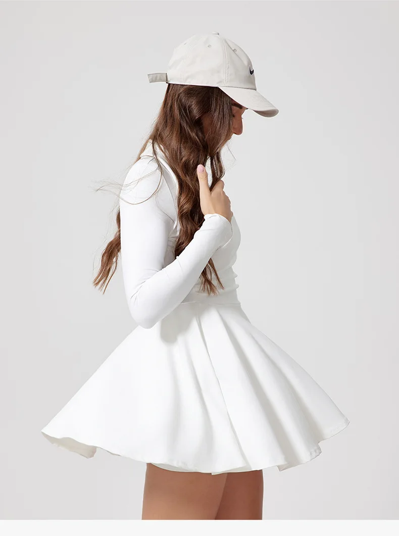 FUBEIKE Tennis Clothes Dress To Use With Tennis Skirt Woman Dresses Luxury Women 2024 Women's Golf Wear Exercise Yoga Clothing