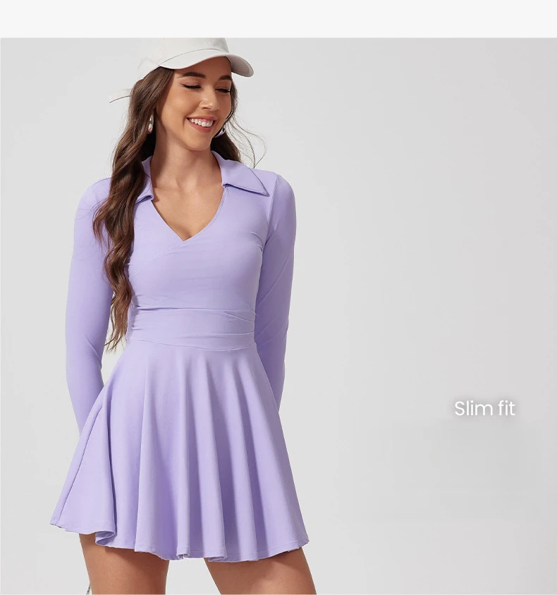 FUBEIKE Tennis Clothes Dress To Use With Tennis Skirt Woman Dresses Luxury Women 2024 Women's Golf Wear Exercise Yoga Clothing