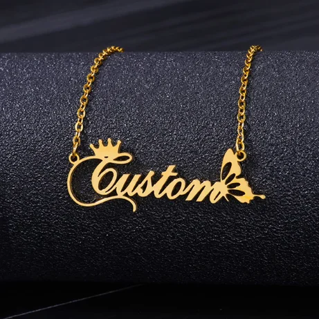 Personalized Customization of Name Pendant Necklace with Different Fonts and Styles for Perfect Party and Holiday Gifts Family