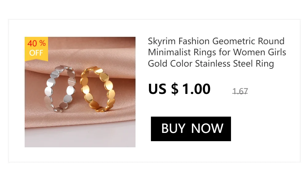 Skyrim Stainless Steel Women Rings Geometric Heart Aesthetic Adjustable Open Finger Ring Fashion Party Jewelry Gifts Wholesale
