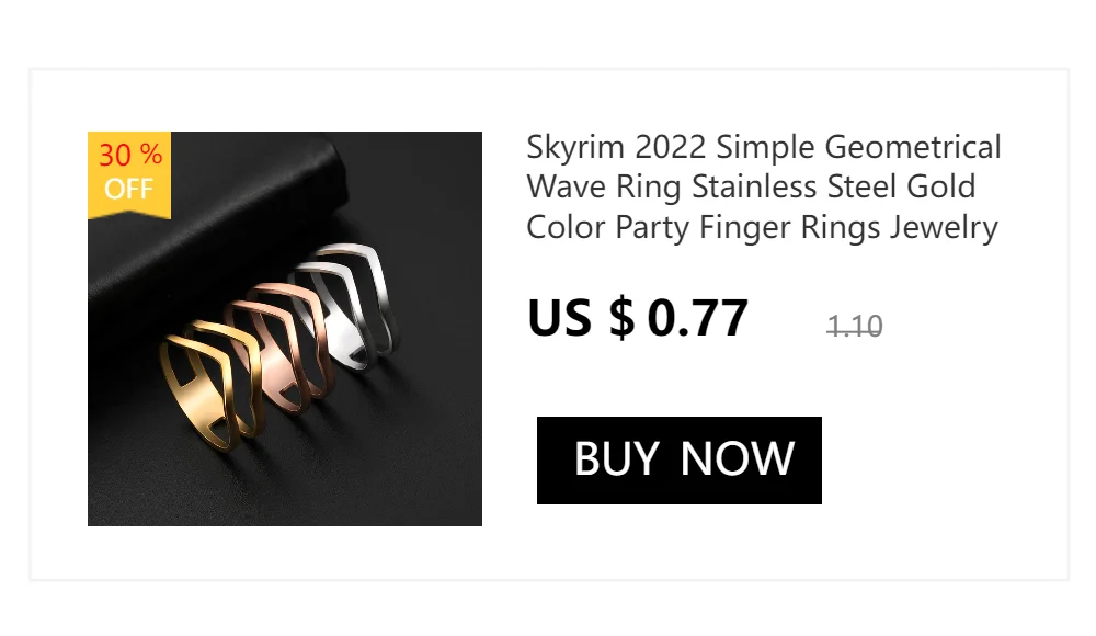 Skyrim Stainless Steel Women Rings Geometric Heart Aesthetic Adjustable Open Finger Ring Fashion Party Jewelry Gifts Wholesale