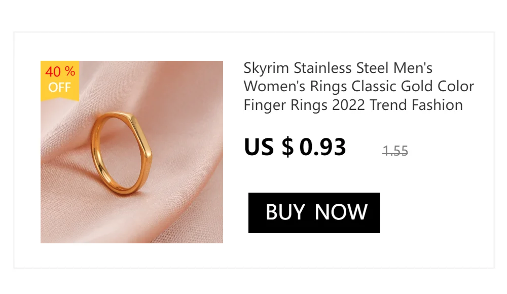 Skyrim Stainless Steel Women Rings Geometric Heart Aesthetic Adjustable Open Finger Ring Fashion Party Jewelry Gifts Wholesale