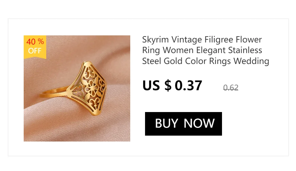 Skyrim Stainless Steel Women Rings Geometric Heart Aesthetic Adjustable Open Finger Ring Fashion Party Jewelry Gifts Wholesale