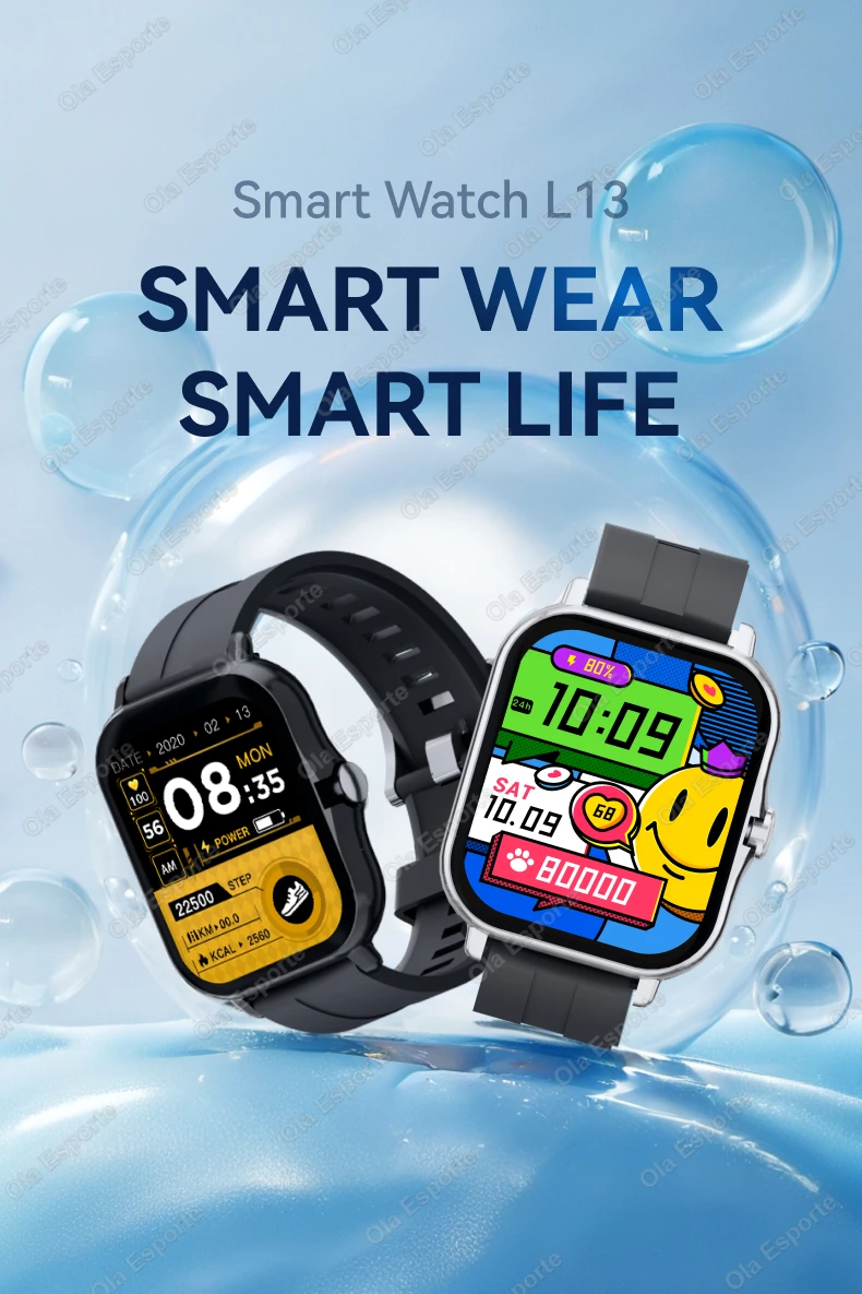 Men Women Smart Watch 1.83''Waterproof Fitness Sports Watch Answer Call Sleep Sport Pedometer Information Alerts Smartwatch HT30