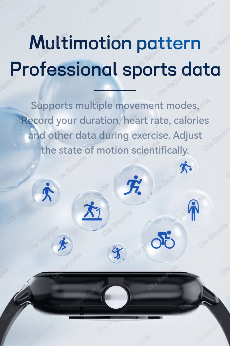 Men Women Smart Watch 1.83''Waterproof Fitness Sports Watch Answer Call Sleep Sport Pedometer Information Alerts Smartwatch HT30