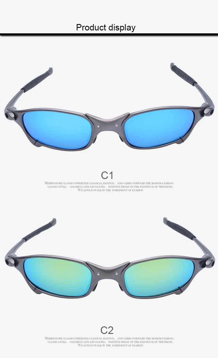 MTB Man Polarized Sunglasses Cycling Glasses UV400 Fishing Sunglasses Metal Bicycle Goggles Cycling Eyewear Riding Glasses B2-2