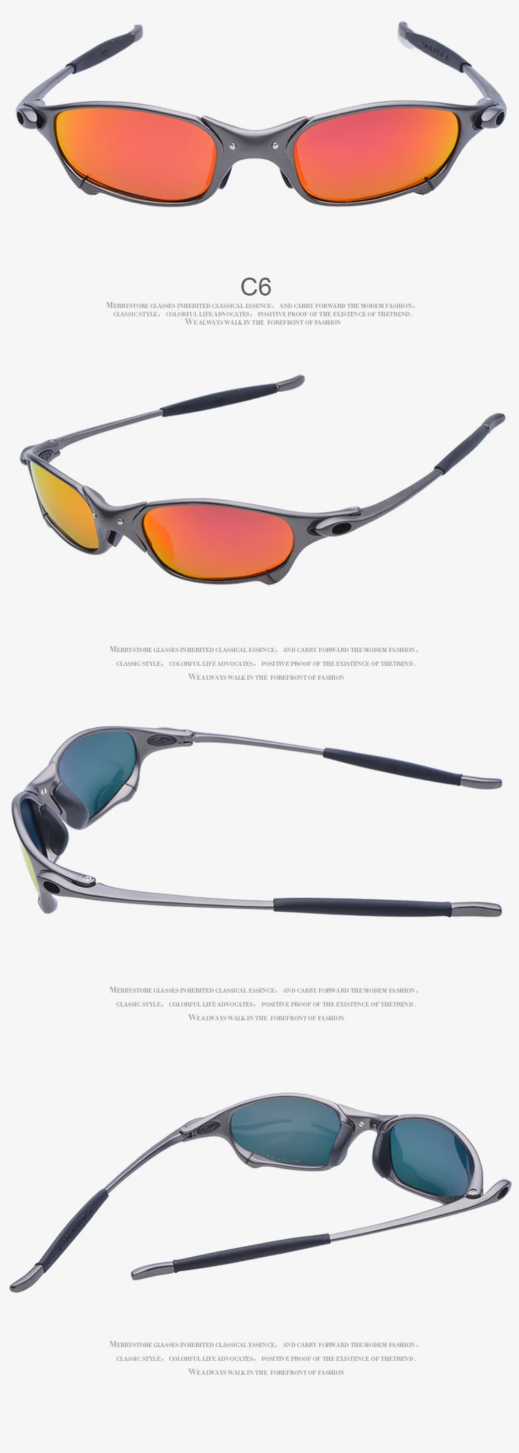 MTB Man Polarized Sunglasses Cycling Glasses UV400 Fishing Sunglasses Metal Bicycle Goggles Cycling Eyewear Riding Glasses B2-2