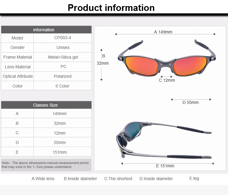 MTB Man Polarized Sunglasses Cycling Glasses UV400 Fishing Sunglasses Metal Bicycle Goggles Cycling Eyewear Riding Glasses B2-2