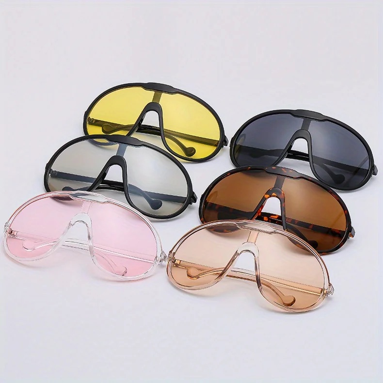 Protective Glasses Oversized Square Sunglasses Women Punk Fashion Large Frame Cycling Sun Glasses Men Gradient Shades UV400