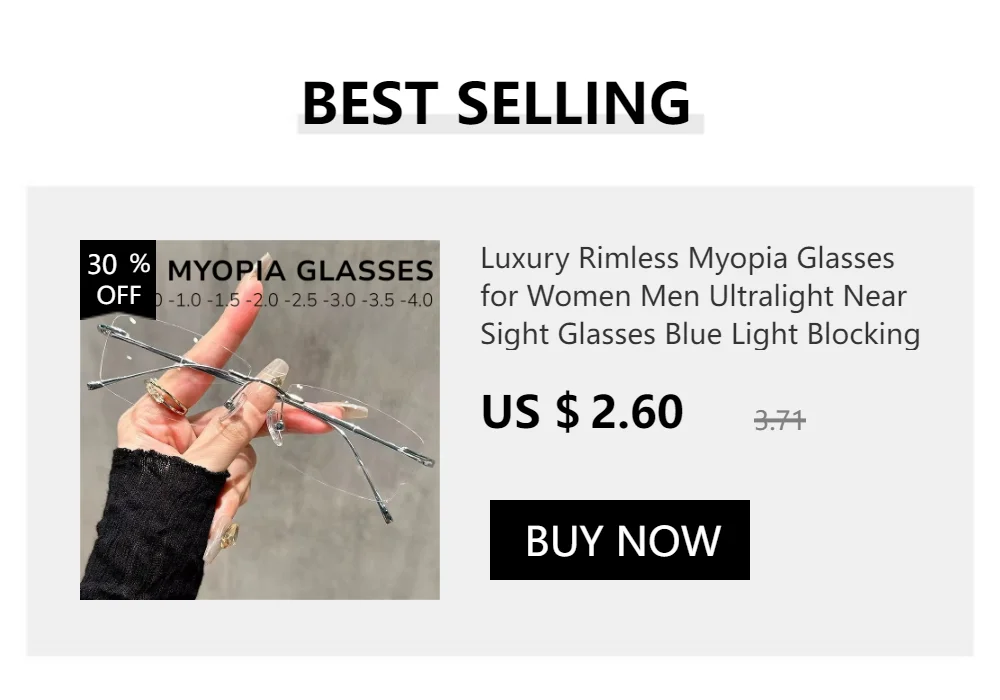 Square Rimless Photochromic Myopia Glasses Men Women Business Anti-UV Nearsighted Eyewear Retro Eyeglasses 0-1.0-4.0