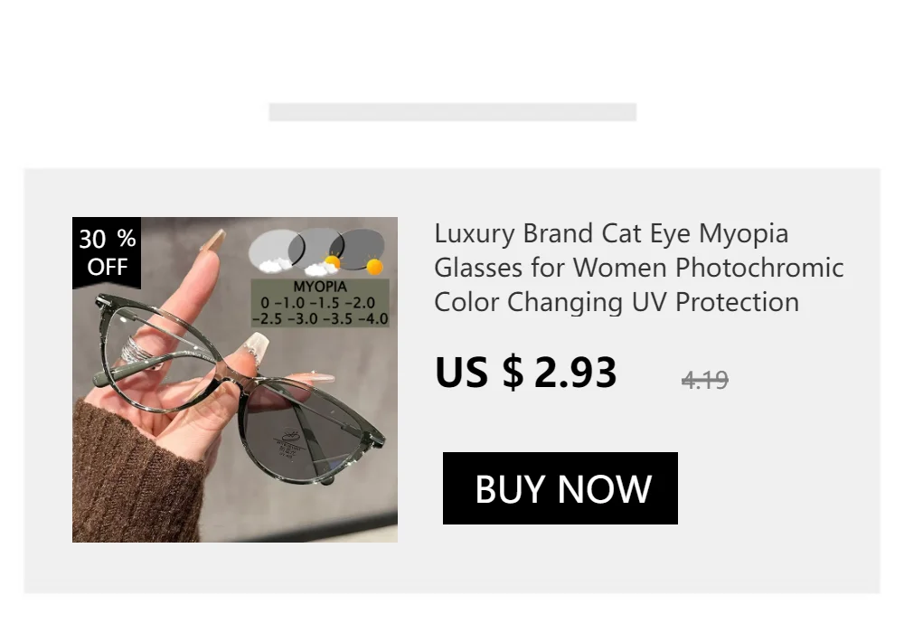 Square Rimless Photochromic Myopia Glasses Men Women Business Anti-UV Nearsighted Eyewear Retro Eyeglasses 0-1.0-4.0