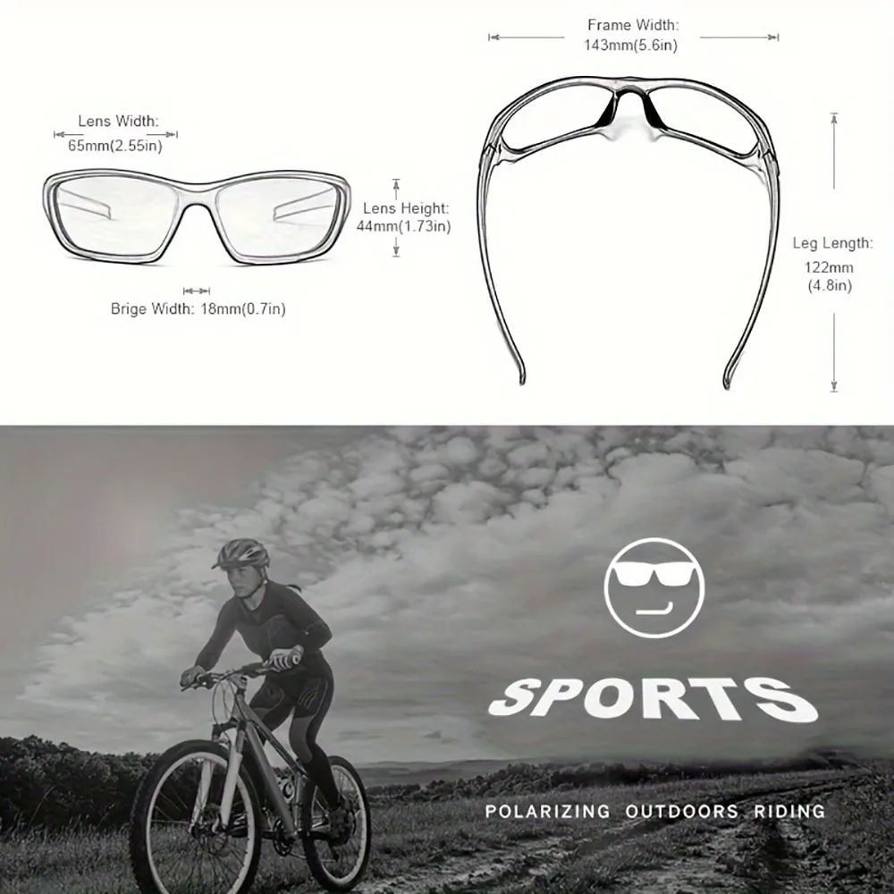 1_2pcs Advanced Cool Fantasy Polarized Surround Fashion Sunglasses,Men's and Women's Outdoor Sports,Cycling,Fishing,Hiking,Golf