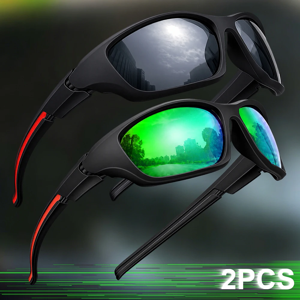1_2pcs Advanced Cool Fantasy Polarized Surround Fashion Sunglasses,Men's and Women's Outdoor Sports,Cycling,Fishing,Hiking,Golf