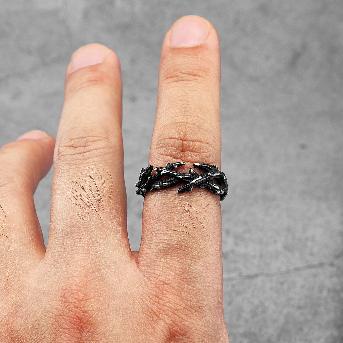 Thorn Crown Retro Stainless Steel Men Rings Punk New In For Male Women Fashion Jewelry Creativity Gift Wholesale Dropshiping