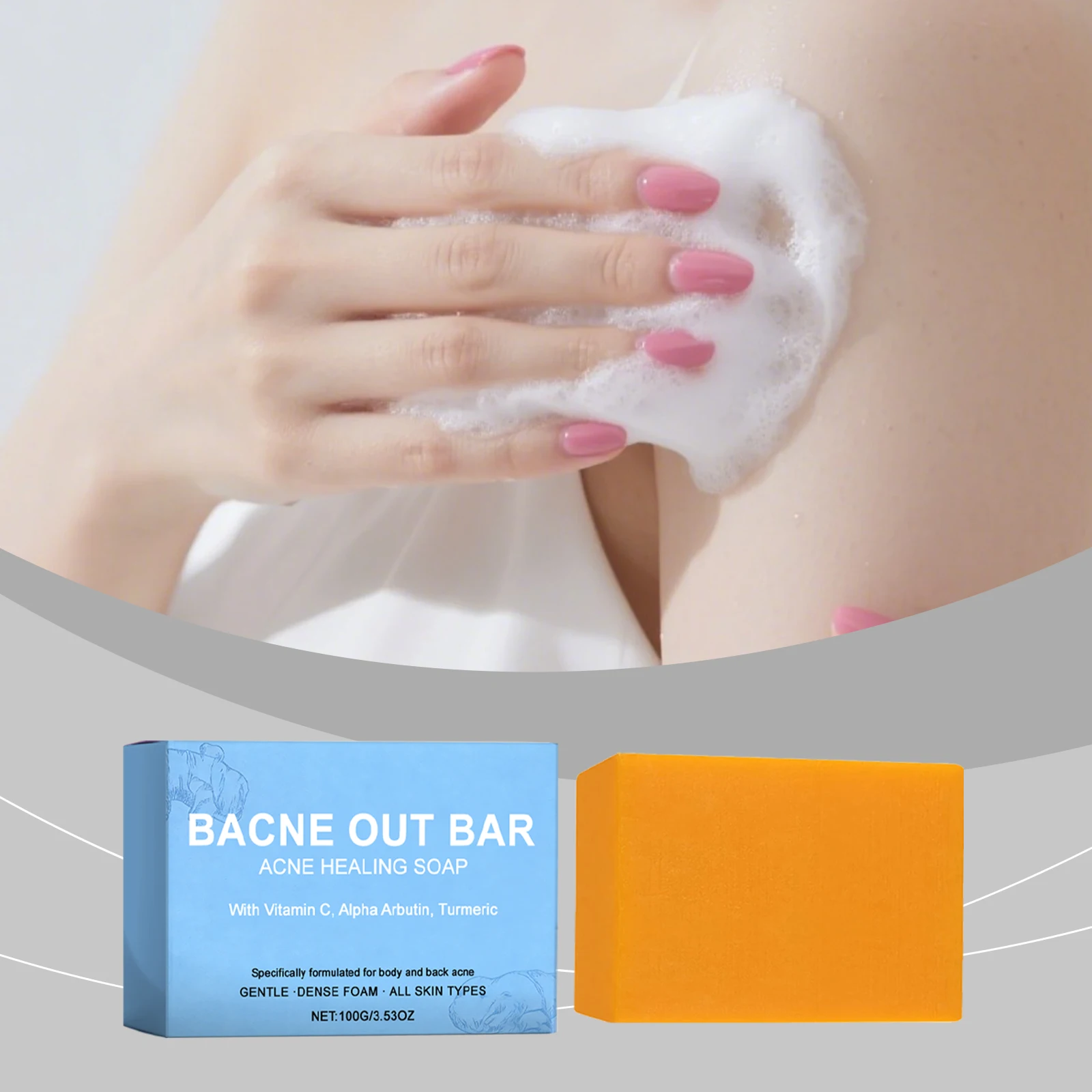 Body Cleansing Soap Gentle Anti Acne Exfoliating Facial & Body Cleanser Brightening Oil Control Soothing Skin Care Shower Soap