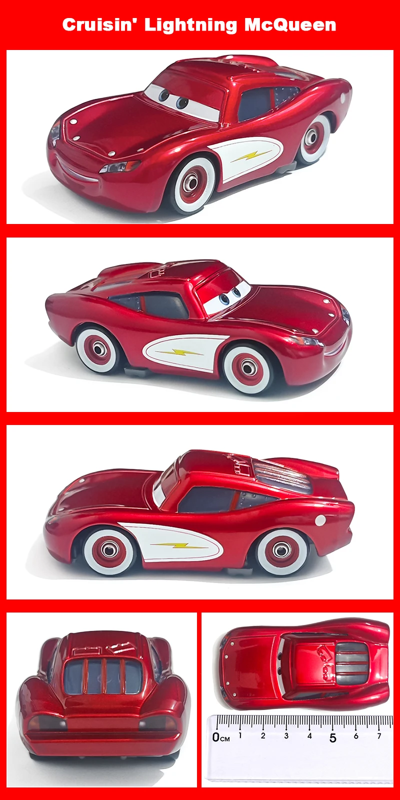 Pixar Cars Electroplated Pink 95 Lightning McQueen 1/55 Metal Die Casting Model Car Alloy Material Collectibles Racing Toys
