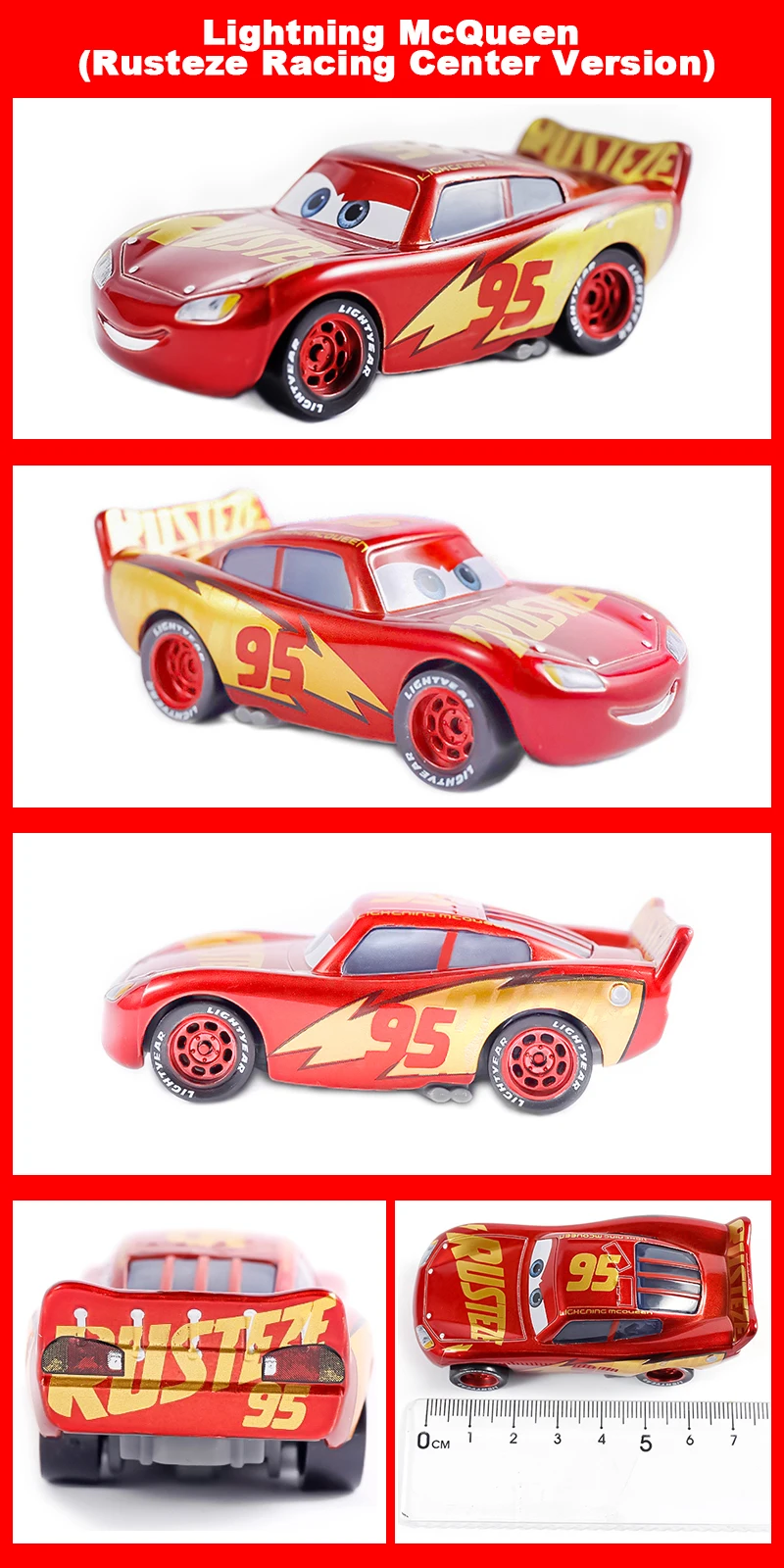 Pixar Cars Electroplated Pink 95 Lightning McQueen 1/55 Metal Die Casting Model Car Alloy Material Collectibles Racing Toys