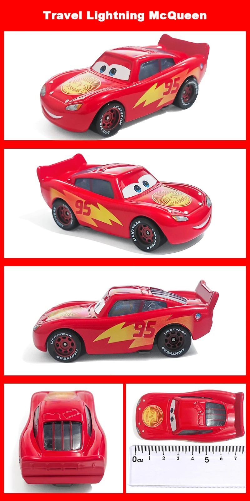 Pixar Cars Electroplated Pink 95 Lightning McQueen 1/55 Metal Die Casting Model Car Alloy Material Collectibles Racing Toys