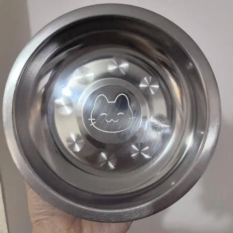 1/5PCS Pet Feeding Bowl Cat Food Bowl Dog Bowl Rabbit Bowl Pet Tray Stainless Steel Thick Soup Bowl Multi-Purpose Rice Bowl Tray