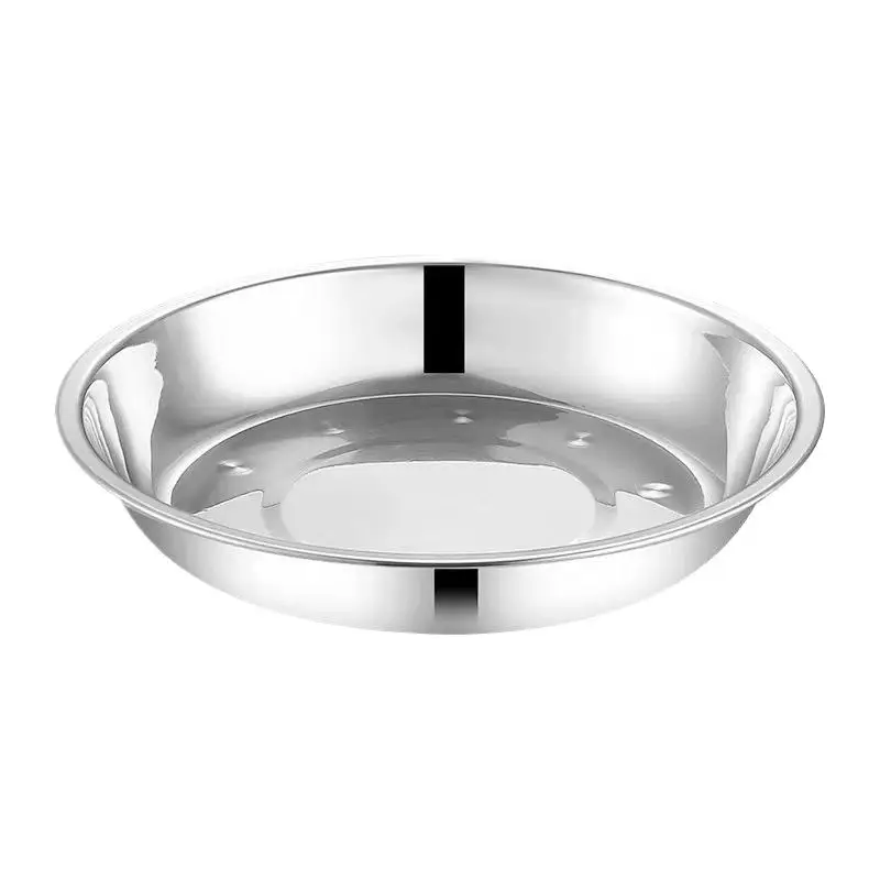 1/5PCS Pet Feeding Bowl Cat Food Bowl Dog Bowl Rabbit Bowl Pet Tray Stainless Steel Thick Soup Bowl Multi-Purpose Rice Bowl Tray