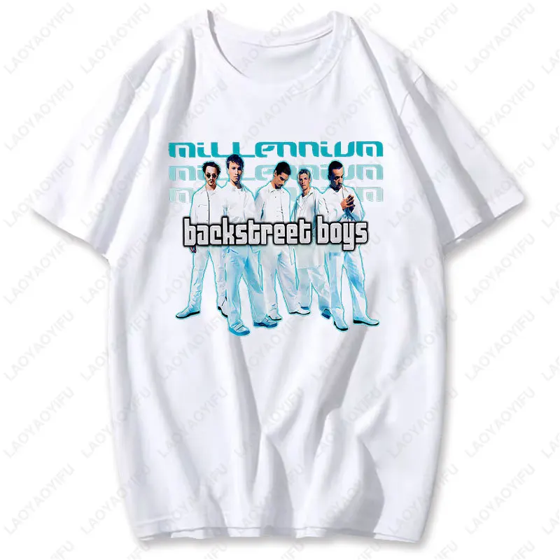 Backstreet Boys Millennium Tour Music Vintage Tshirt Men Women Hipster Popular Tops Summer Fashion Streetwear Unisex Tees Gift