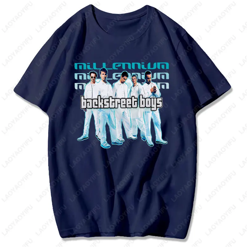 Backstreet Boys Millennium Tour Music Vintage Tshirt Men Women Hipster Popular Tops Summer Fashion Streetwear Unisex Tees Gift