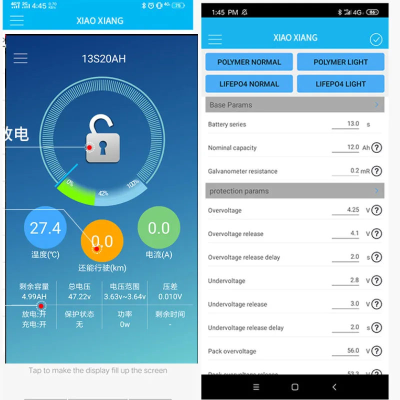Gtk 16S 48V 40AH 50Ah Lifepo4 lithium battery pack with 50A 80A Bluetooth BMS APP for 2000W scooter bike tricycle boat go cart