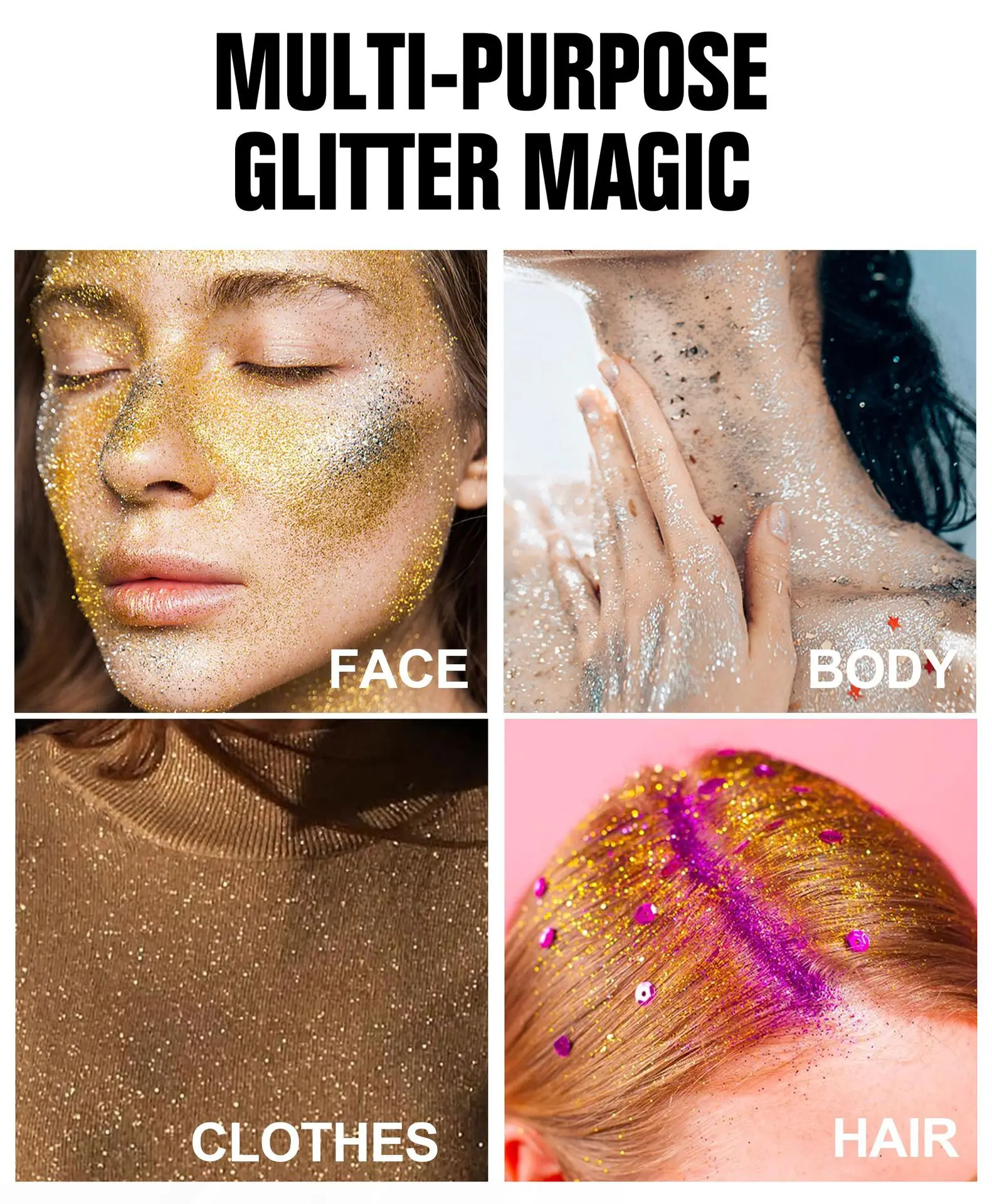 5 Color Shimmer Powder Spray For Body Face Hair Makeup Glitter Highlighter Brightening Sparkle Party Cosmetics