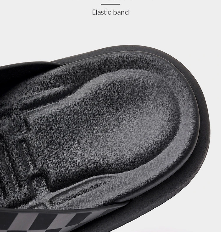 Summer New Fashion Outside Wear Slippers for Men Business Casual Black Leisure Genuine Leather Beach Shoes Slippers Man