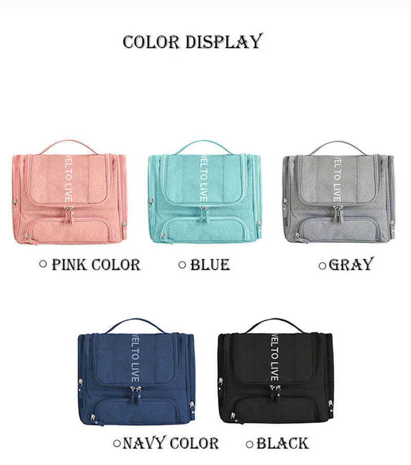 Waterproof Men Hanging Cosmetic Bag Travel Organizer Makeup Bag for Women Necessaries Make Up Case Wet Dry Wash Toiletry Bag