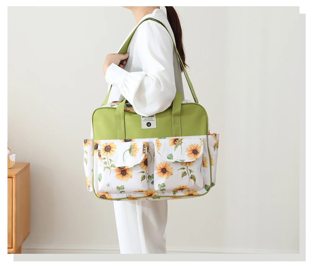 Insular Baby Diaper Bag Large Capacity Mommy Handbag Shoulder Bag Fashion Printing Outdoor Travel Mummy Stroller Nappy Bags