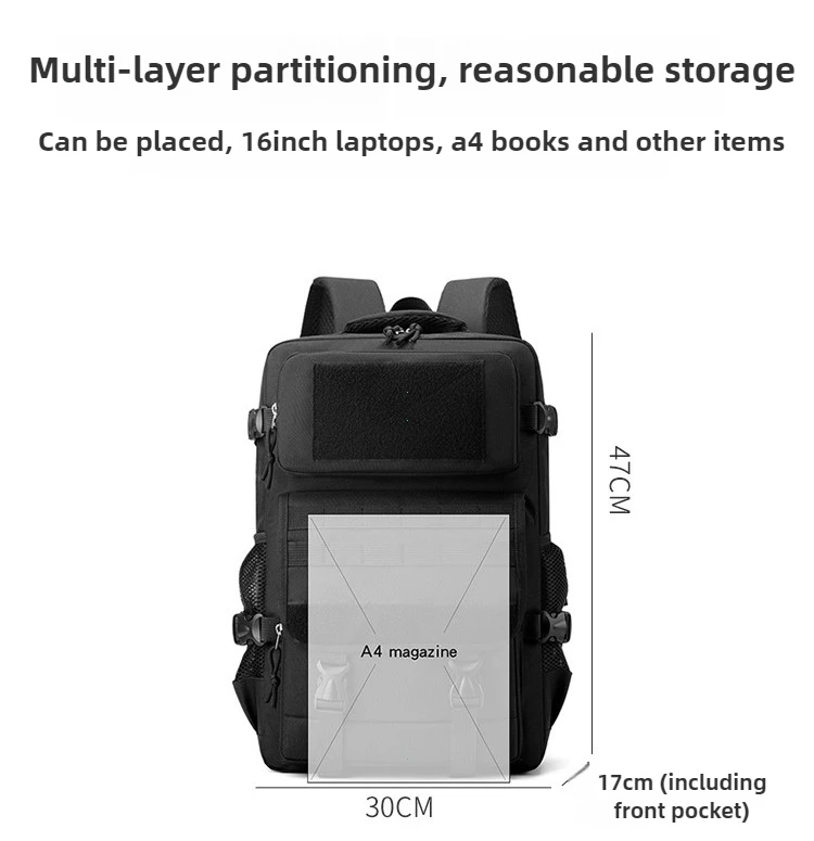 Outdoor Camping Backpack Tactical Travel Bags Climbing Hiking Trekking Mountaineering Shoulder Students Rucksack for Men Women