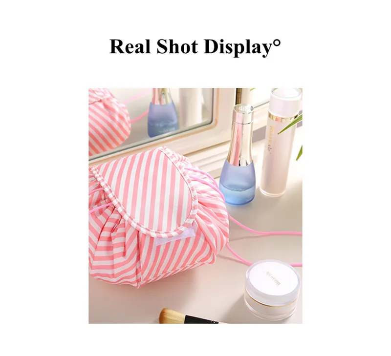 Women Travel Magic Pouch Drawstring Cosmetic Bag Organizer Lazy Make Up Cases Storage Bag Kit Box Tools Toiletry Beauty Case