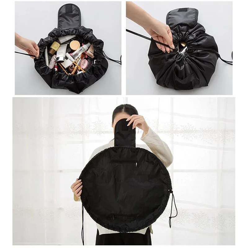 Women Travel Magic Pouch Drawstring Cosmetic Bag Organizer Lazy Make Up Cases Storage Bag Kit Box Tools Toiletry Beauty Case
