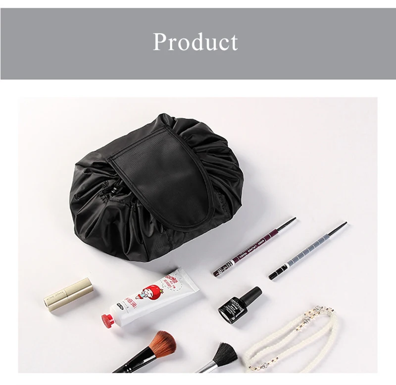 Women Travel Magic Pouch Drawstring Cosmetic Bag Organizer Lazy Make Up Cases Storage Bag Kit Box Tools Toiletry Beauty Case