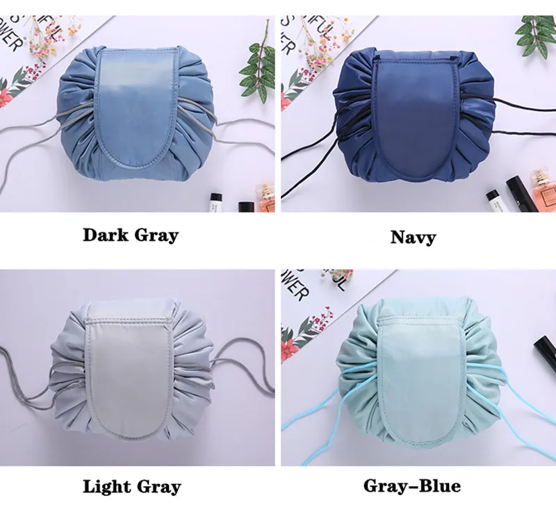 Women Travel Magic Pouch Drawstring Cosmetic Bag Organizer Lazy Make Up Cases Storage Bag Kit Box Tools Toiletry Beauty Case