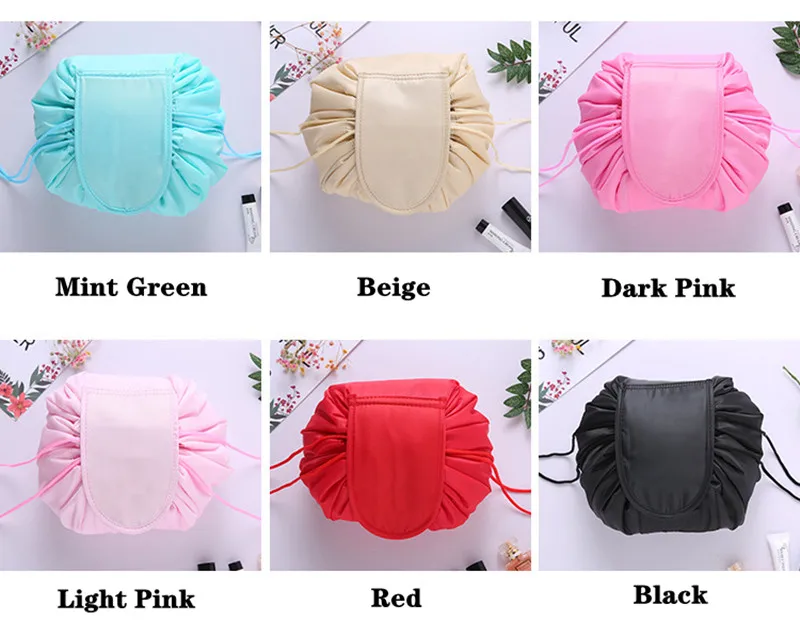 Women Travel Magic Pouch Drawstring Cosmetic Bag Organizer Lazy Make Up Cases Storage Bag Kit Box Tools Toiletry Beauty Case