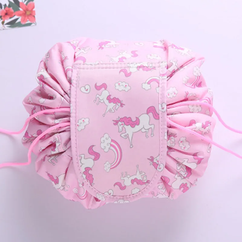 Women Travel Magic Pouch Drawstring Cosmetic Bag Organizer Lazy Make Up Cases Storage Bag Kit Box Tools Toiletry Beauty Case