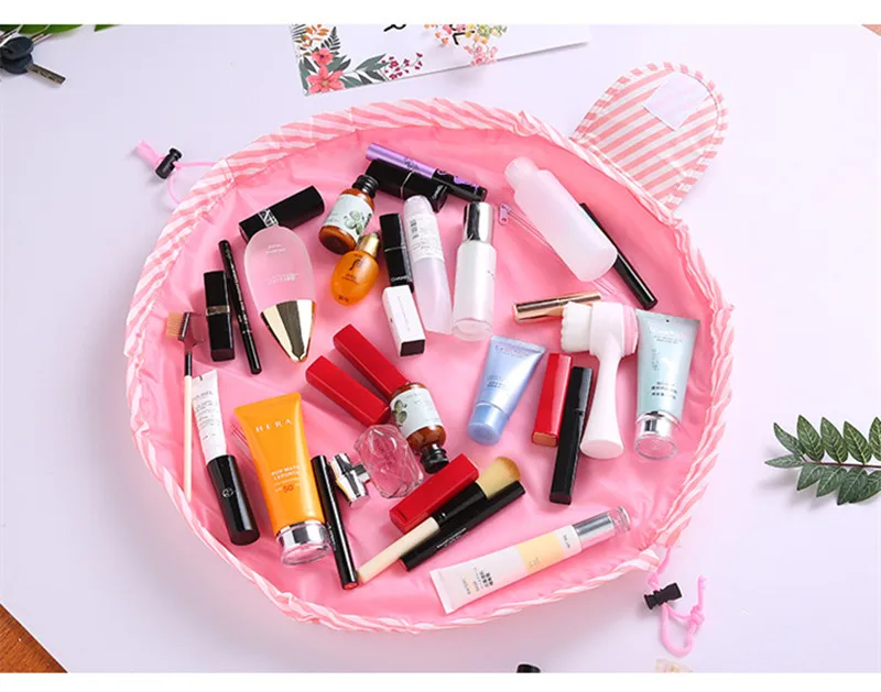 Women Travel Magic Pouch Drawstring Cosmetic Bag Organizer Lazy Make Up Cases Storage Bag Kit Box Tools Toiletry Beauty Case