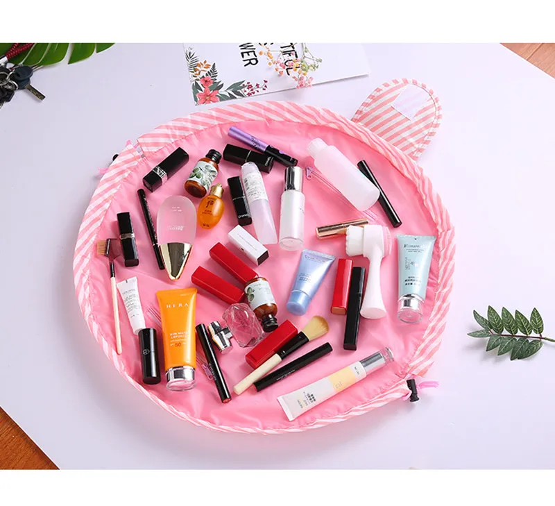 Women Travel Magic Pouch Drawstring Cosmetic Bag Organizer Lazy Make Up Cases Storage Bag Kit Box Tools Toiletry Beauty Case
